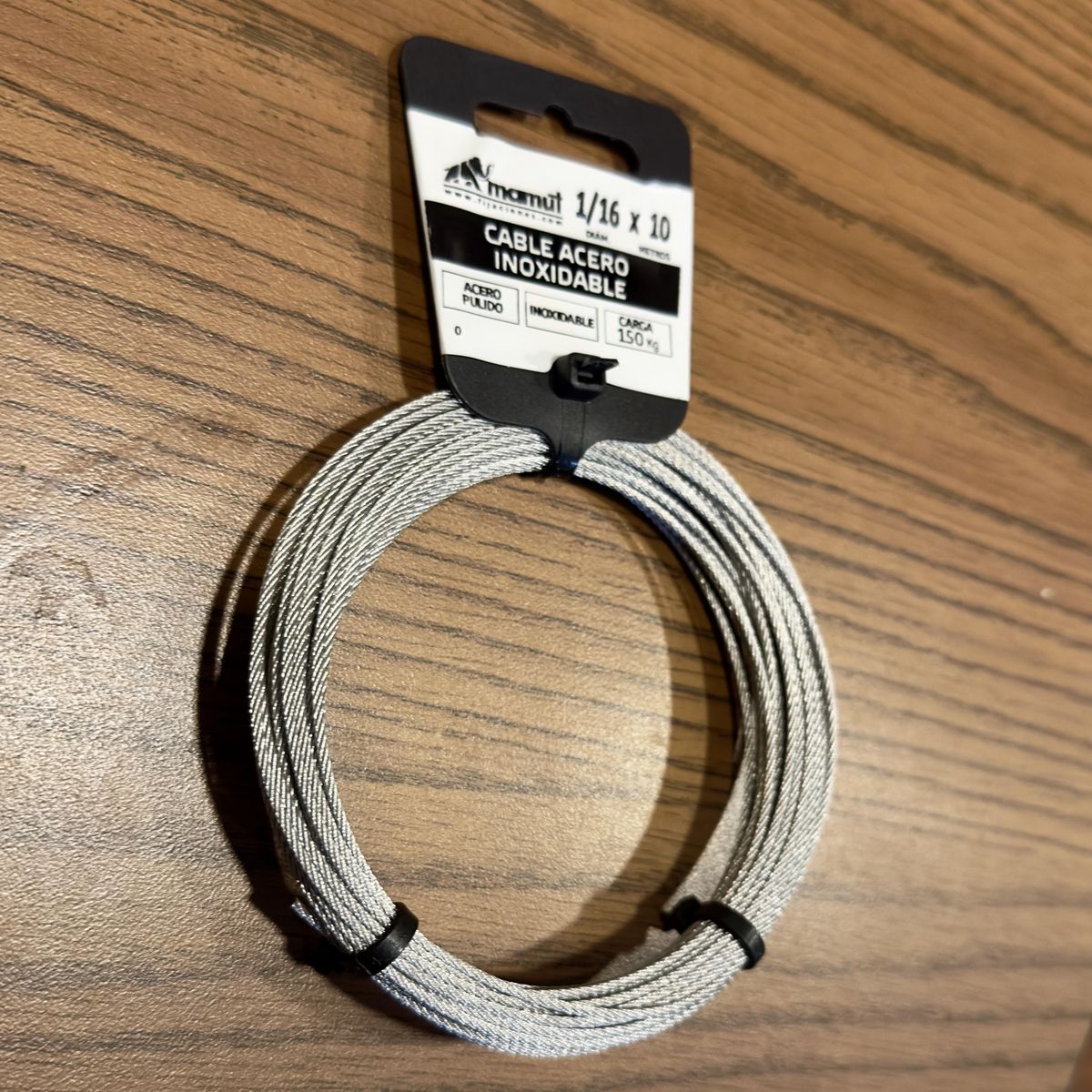 MAMUT - Cable Acero Inoxidable 7x19 1/16 " 10 m Acero