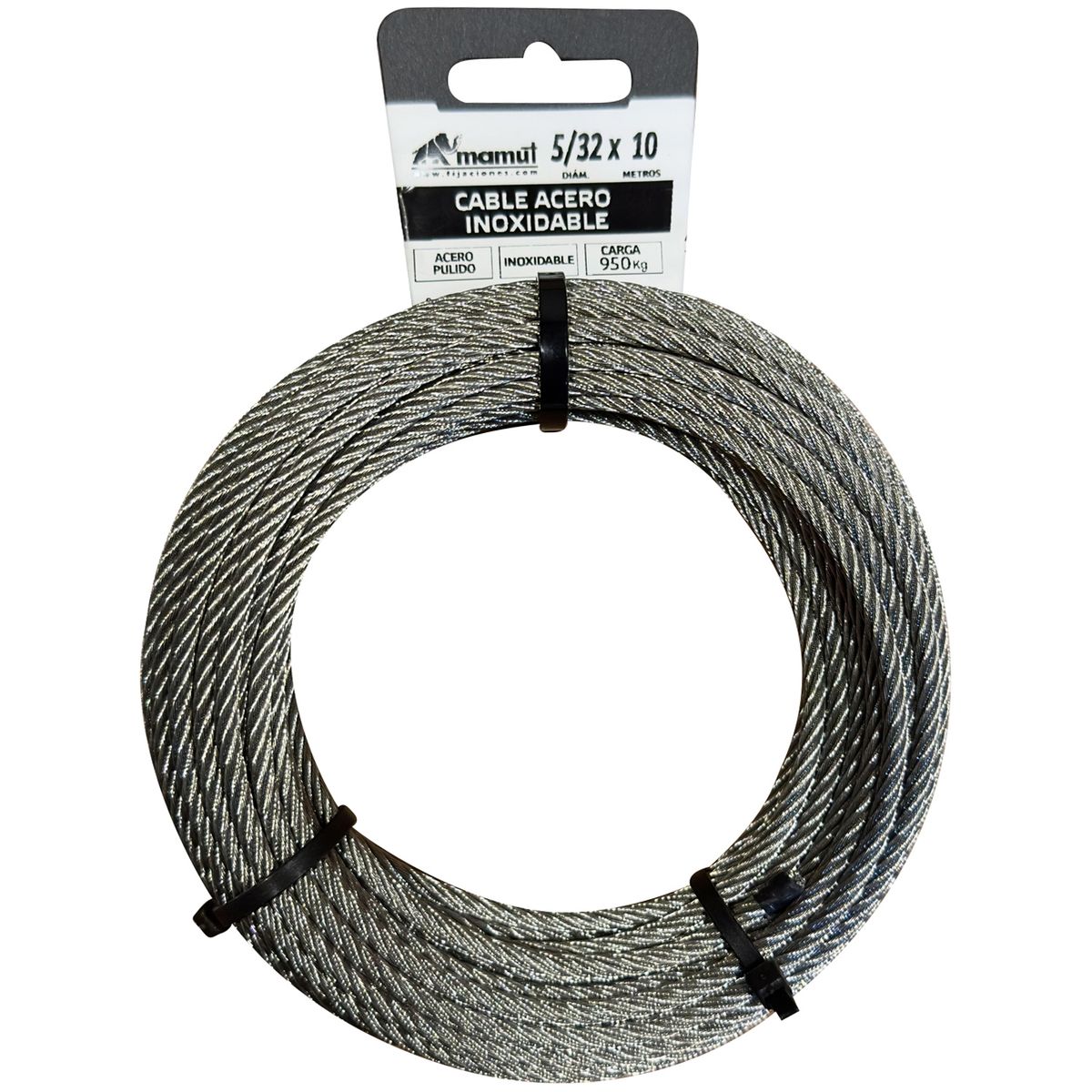MAMUT - Cable Acero Inoxidable 7x19 5/32 " 10 m Galvanizado