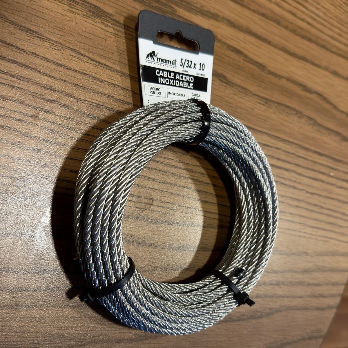 MAMUT - Cable Acero Inoxidable 7x19 5/32 " 10 m Galvanizado