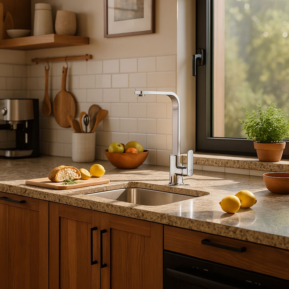 DUSCHY - Monomando Cocina Axe Cromado