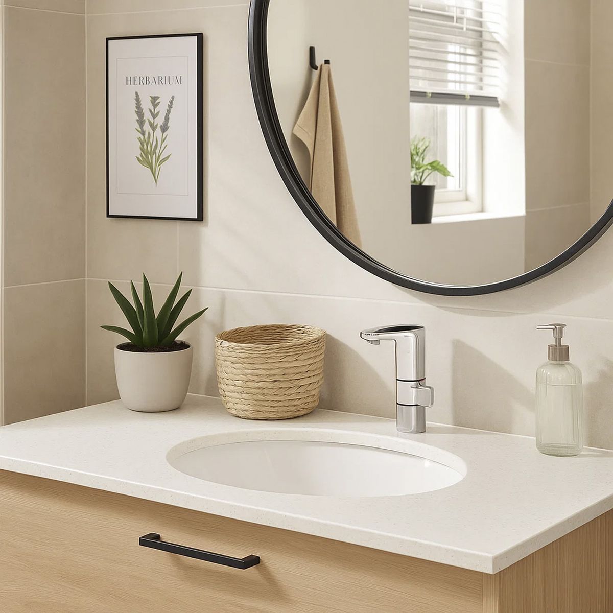 DUSCHY - Lavamanos Gris Metálico