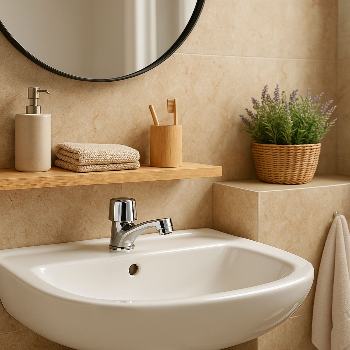 DUSCHY - Llave Lavamanos Gris Metálico