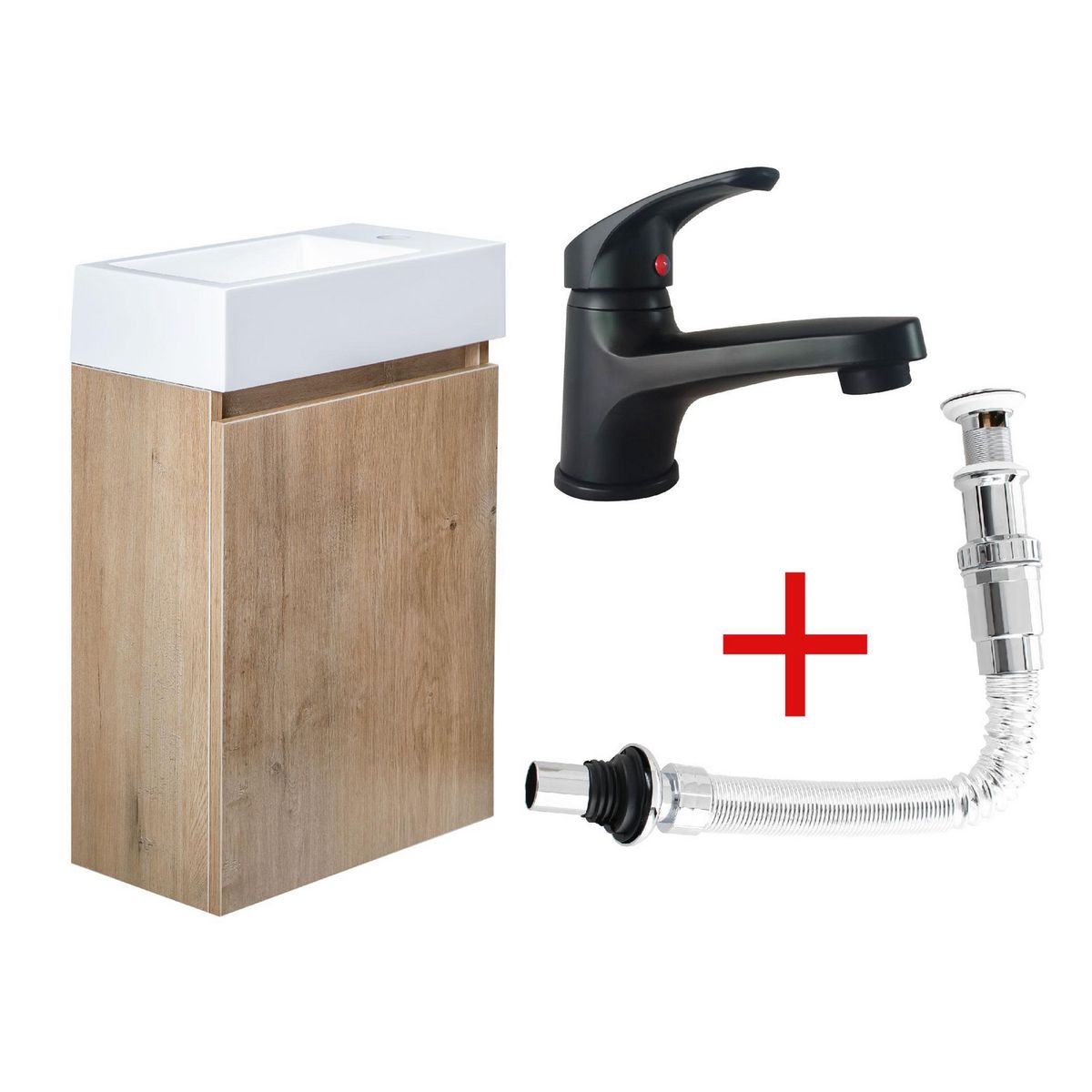 DUSCHY - Mueble Baño Gunnar Nogal Tierra 40x62x22 cm