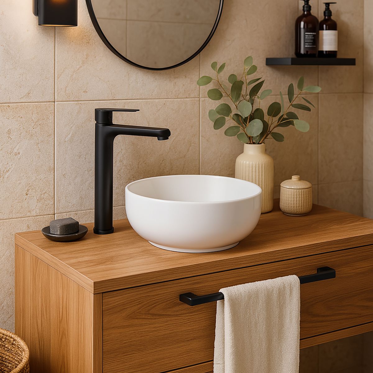 ARROW - Monomando Lavamanos Aren Matte Black