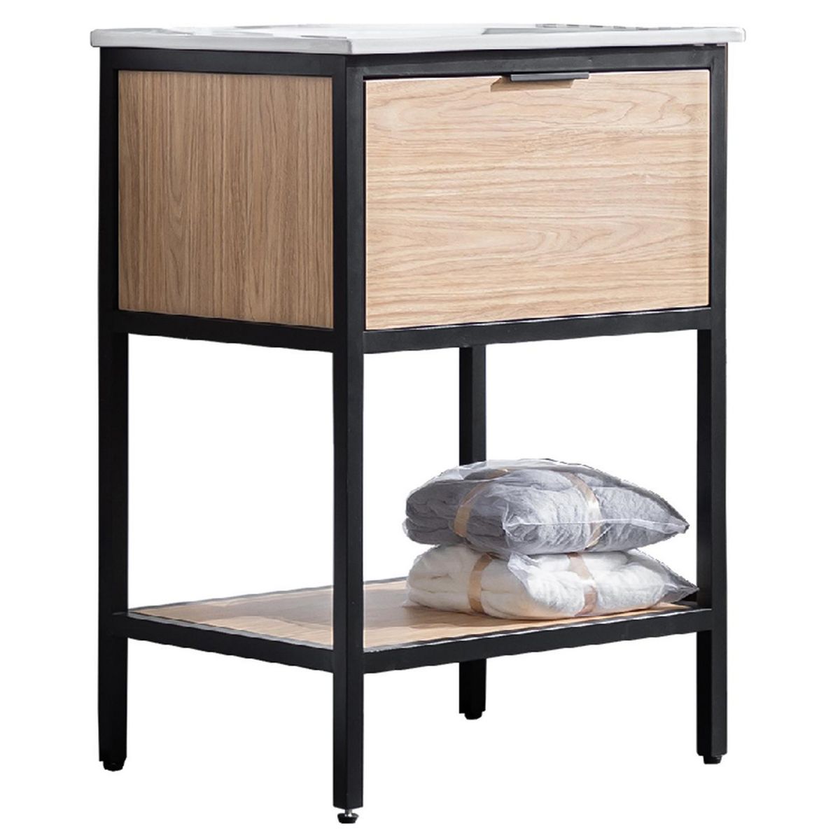 DUSCHY - Mueble Baño Agata Acacia Natural 46x87x61 cm