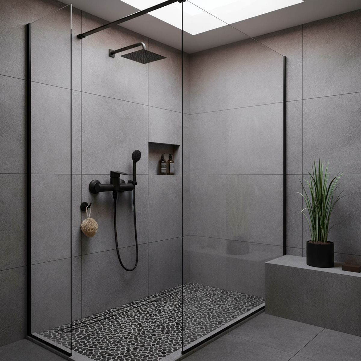 DUSCHY - Monomando Ducha Kalmar Matte Black