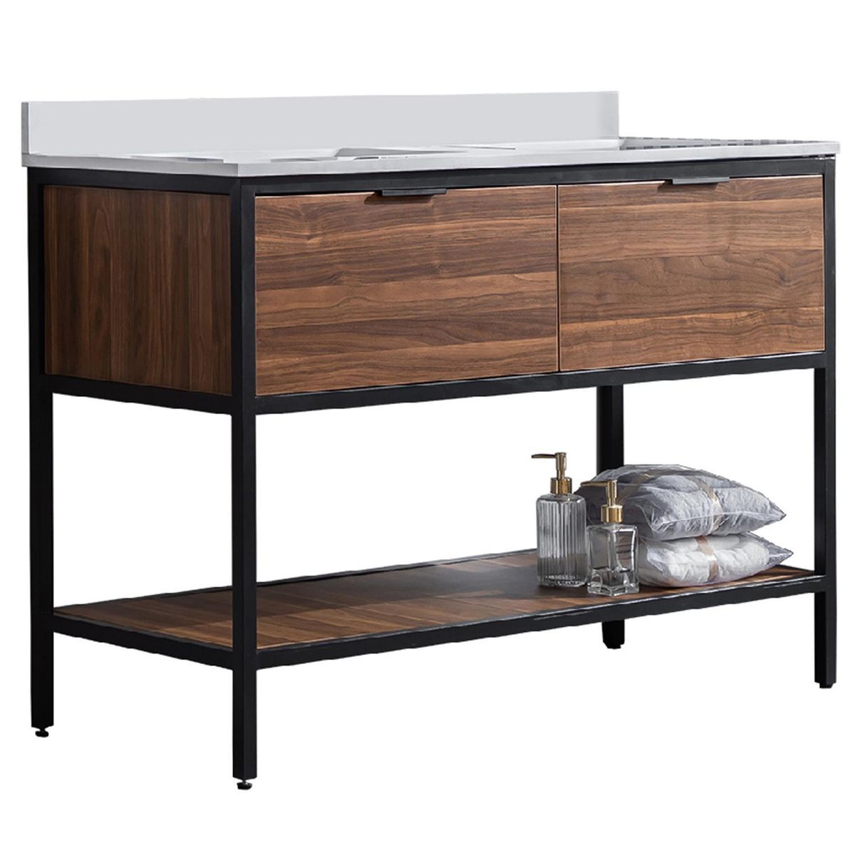 DUSCHY - Mueble Baño Agata Roble Caramel 56x87x124 cm