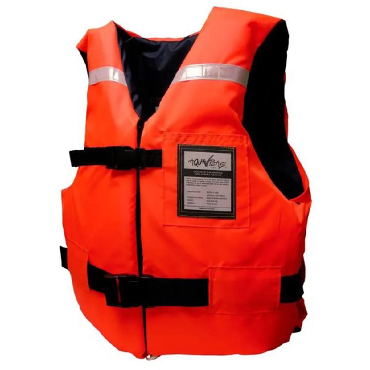 AQUAPLAST - Chaleco Salvavidas Costero sin Cuello Naranjo Talla Única