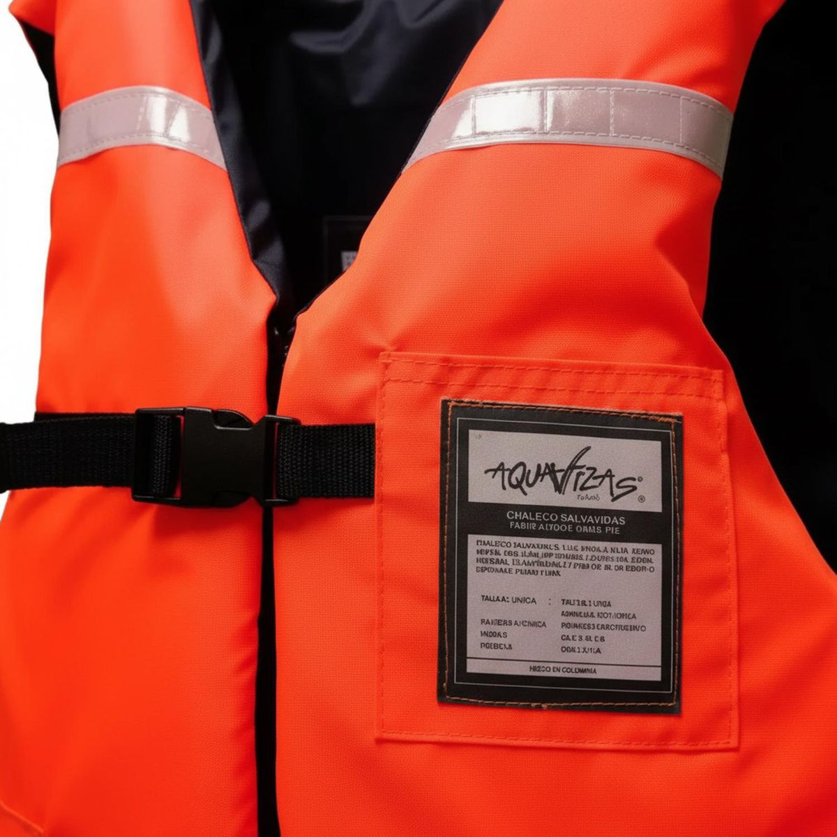 AQUAPLAST - Chaleco Salvavidas Costero sin Cuello Naranjo Talla Única