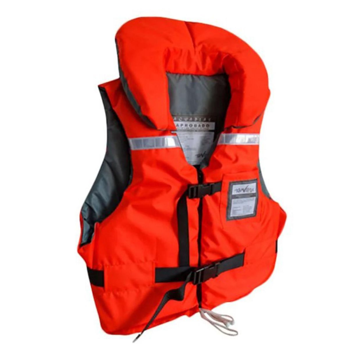 AQUAPLAST - Chaleco Salvavidas Costero con Cuello Naranjo Talla Única