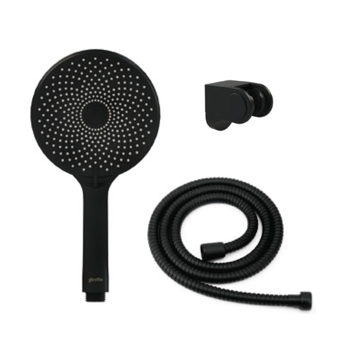 STRETTO - Juego de Ducha Stilo Negro Mate