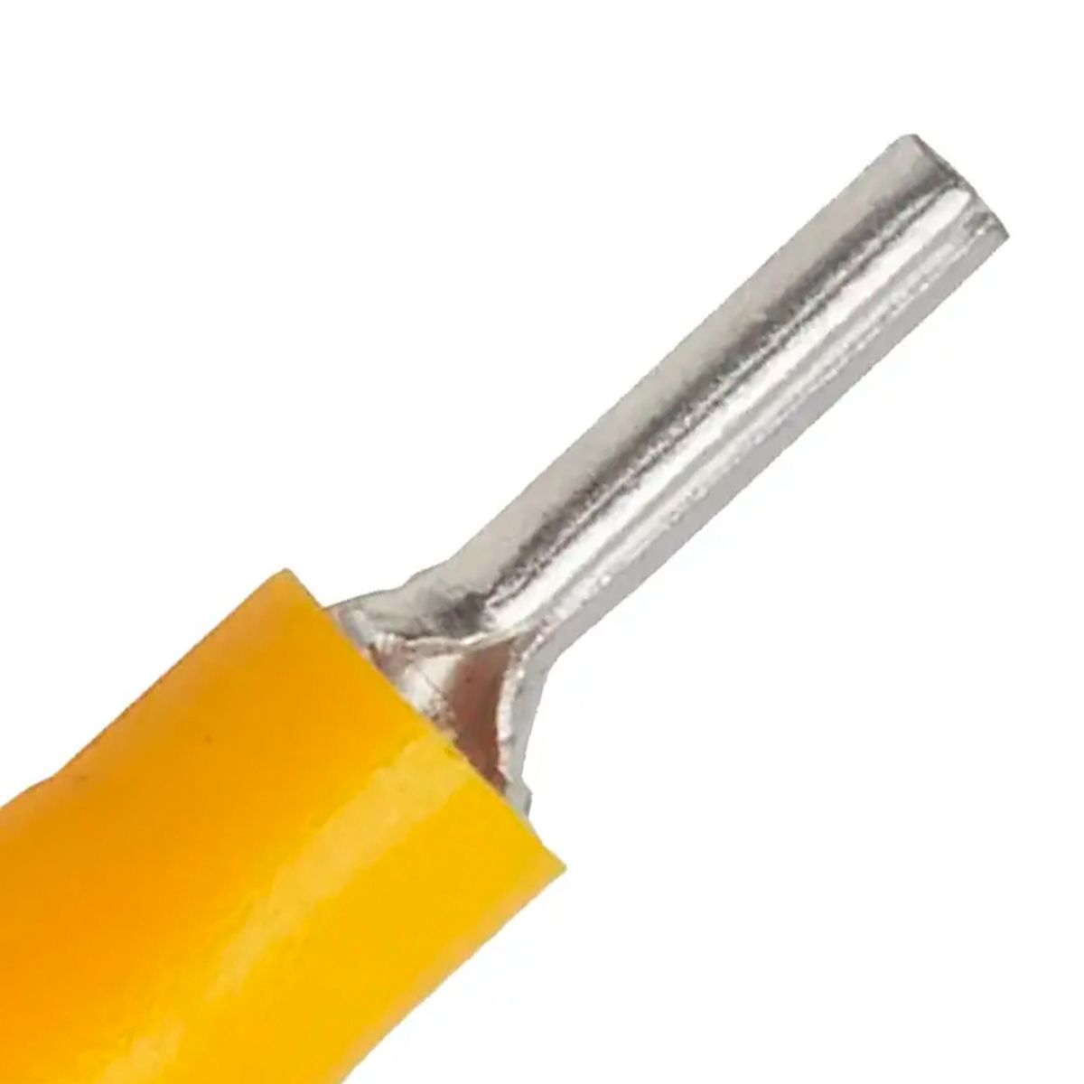 LEXO - Terminal de punta amarillo para cables calibre 10-12AWG 50 unidades