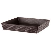 Plato Macetero Cuadrado Ratán 25X25 Cm Jardín