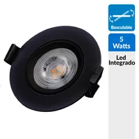 Foco Empotrado Led Basculante Metal Negro