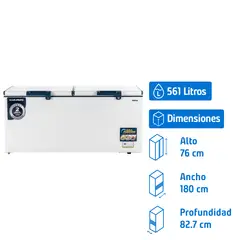 VENTUS - Conservadora Industrial Frío Directo 561 Litros Blanco CTD-600 PRIME
