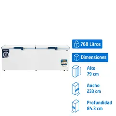 VENTUS - Conservadora Industrial Frío Directo 768 Litros Blanco CTD-850 PRIME