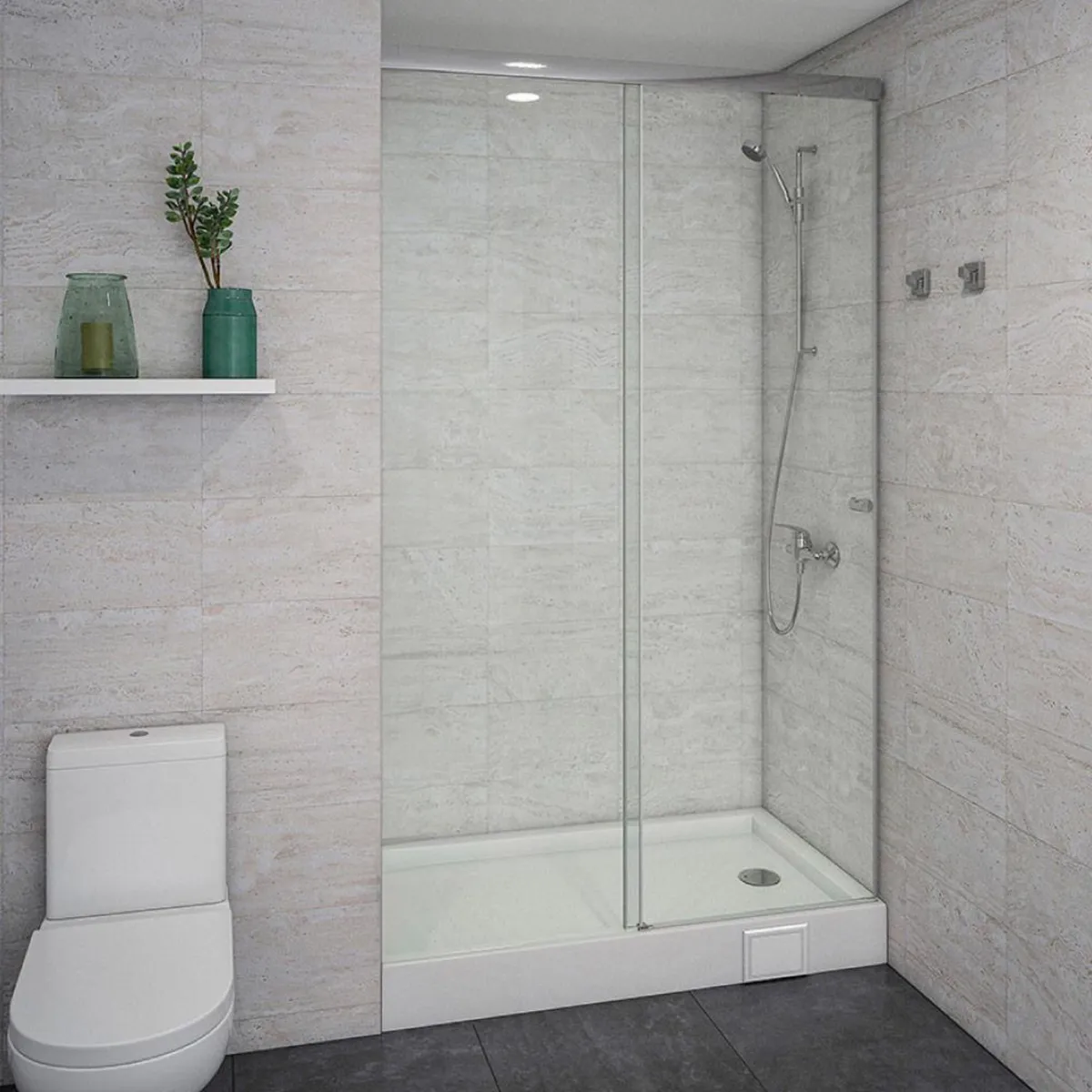 STRETTO - Mampara Corredera 110x185 cm Vidrio Templado