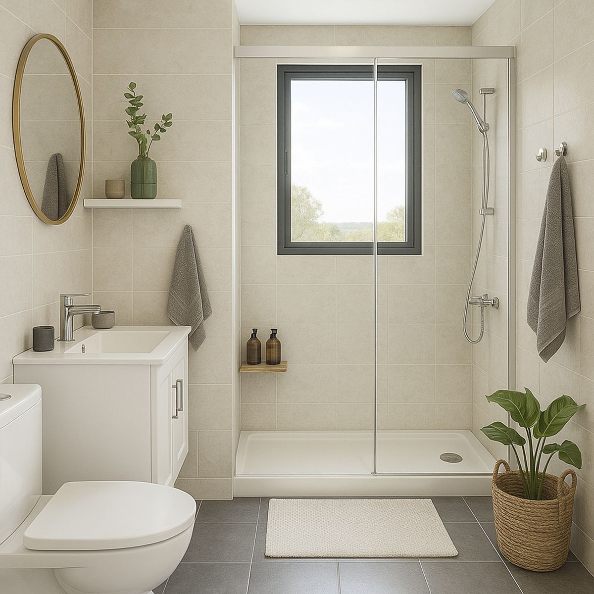 STRETTO - Mampara Corredera 120 x 185 cm Vidrio Templado