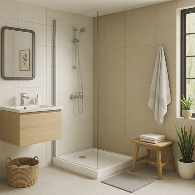 Imagen 2 del producto Mampara Fija 70 x 185 cm Vidrio Templado