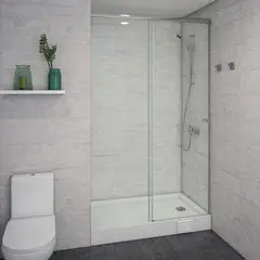 STRETTO - Mampara Corredera 130 x 185 cm Vidrio Templado