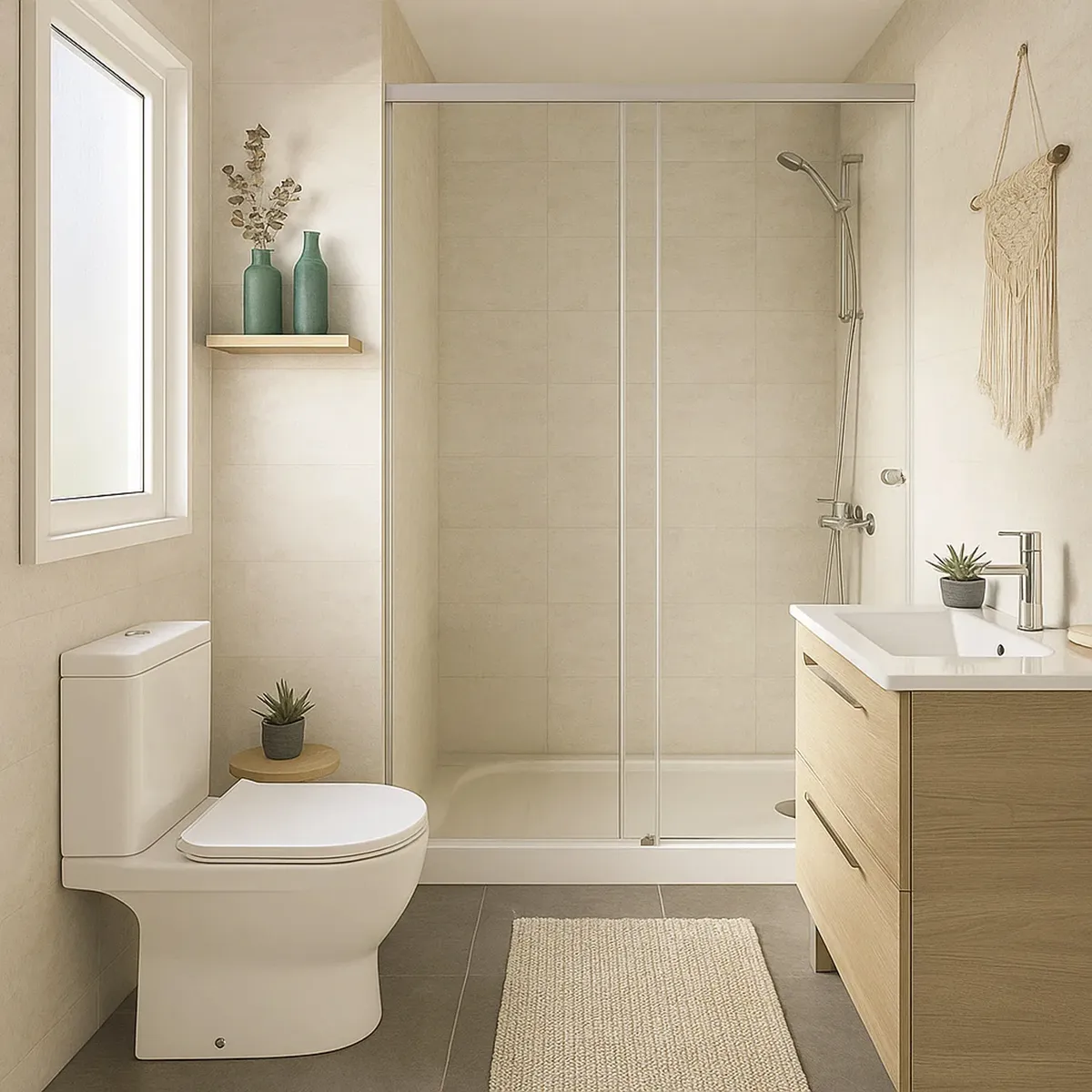 STRETTO - Mampara Corredera 130 x 185 cm Vidrio Templado