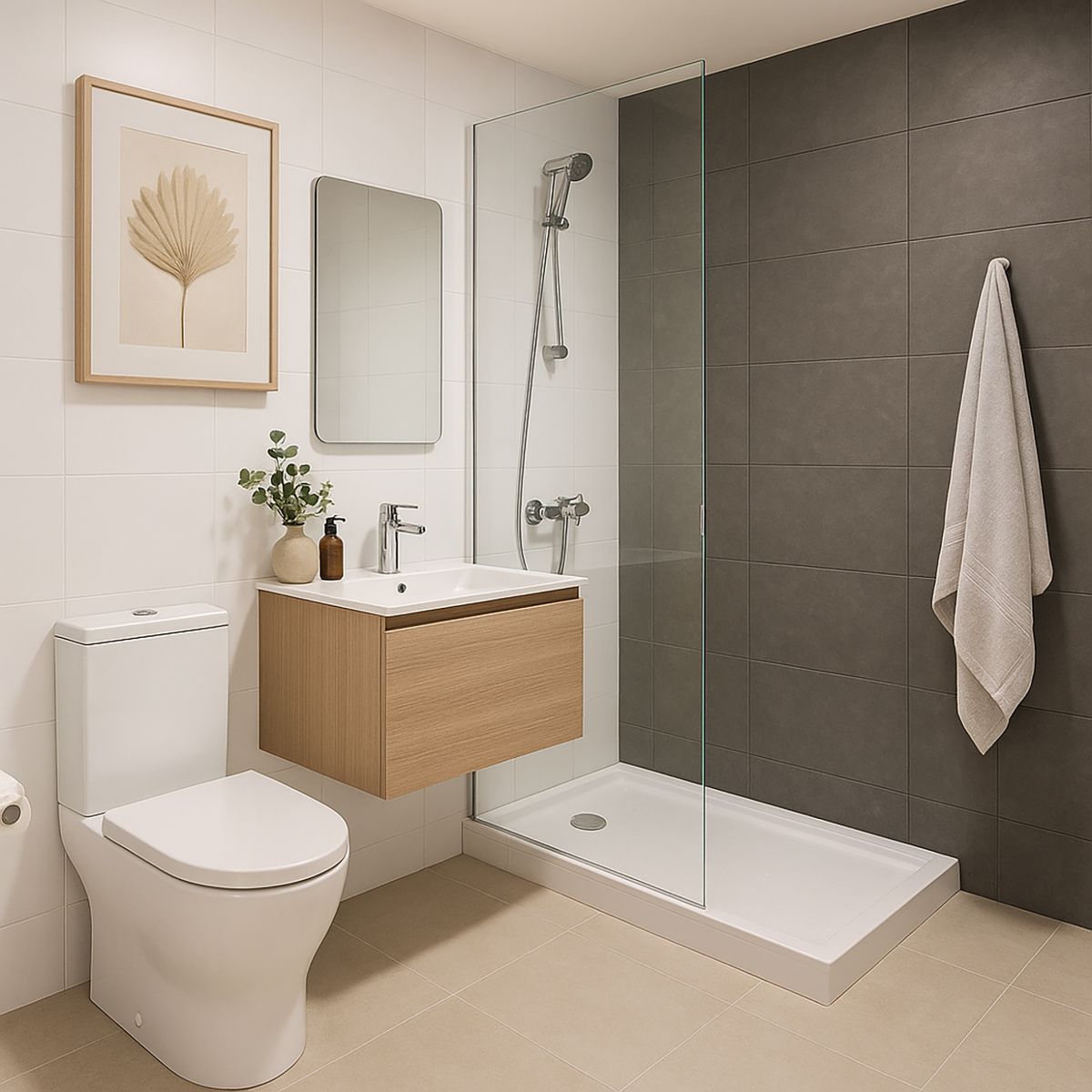 STRETTO - Mampara Fija 90 x 185 cm Vidrio Templado