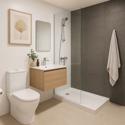 Imagen 2 del producto Mampara Fija 90 x 185 cm Vidrio Templado