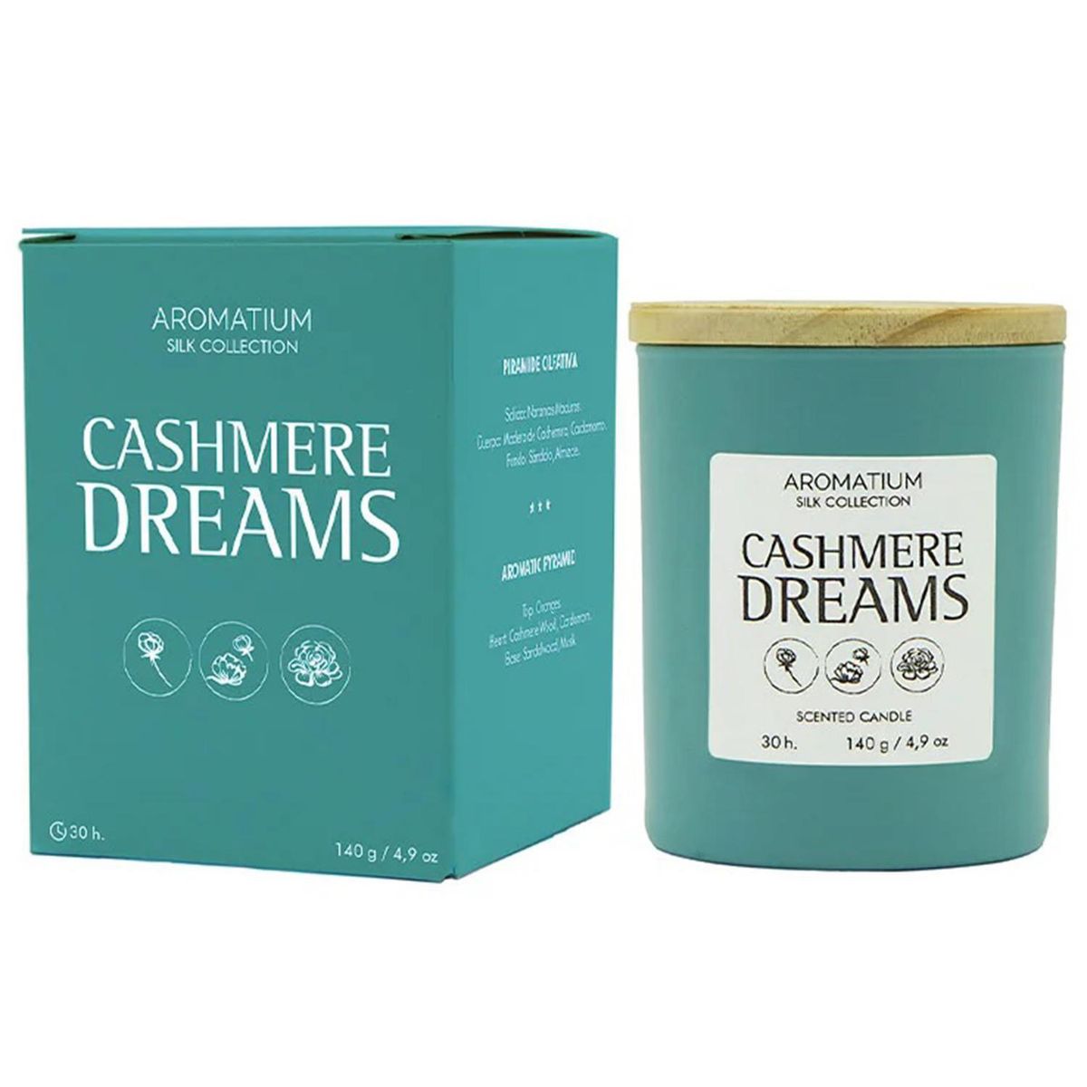 GENERICO - Vela vidrio Silk Collection, cashmere dreams 8x7cm