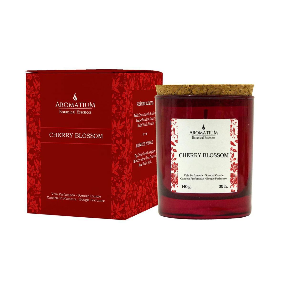 GENERICO - Vela vidrio botanical essences, cherry blossom 8x7cm