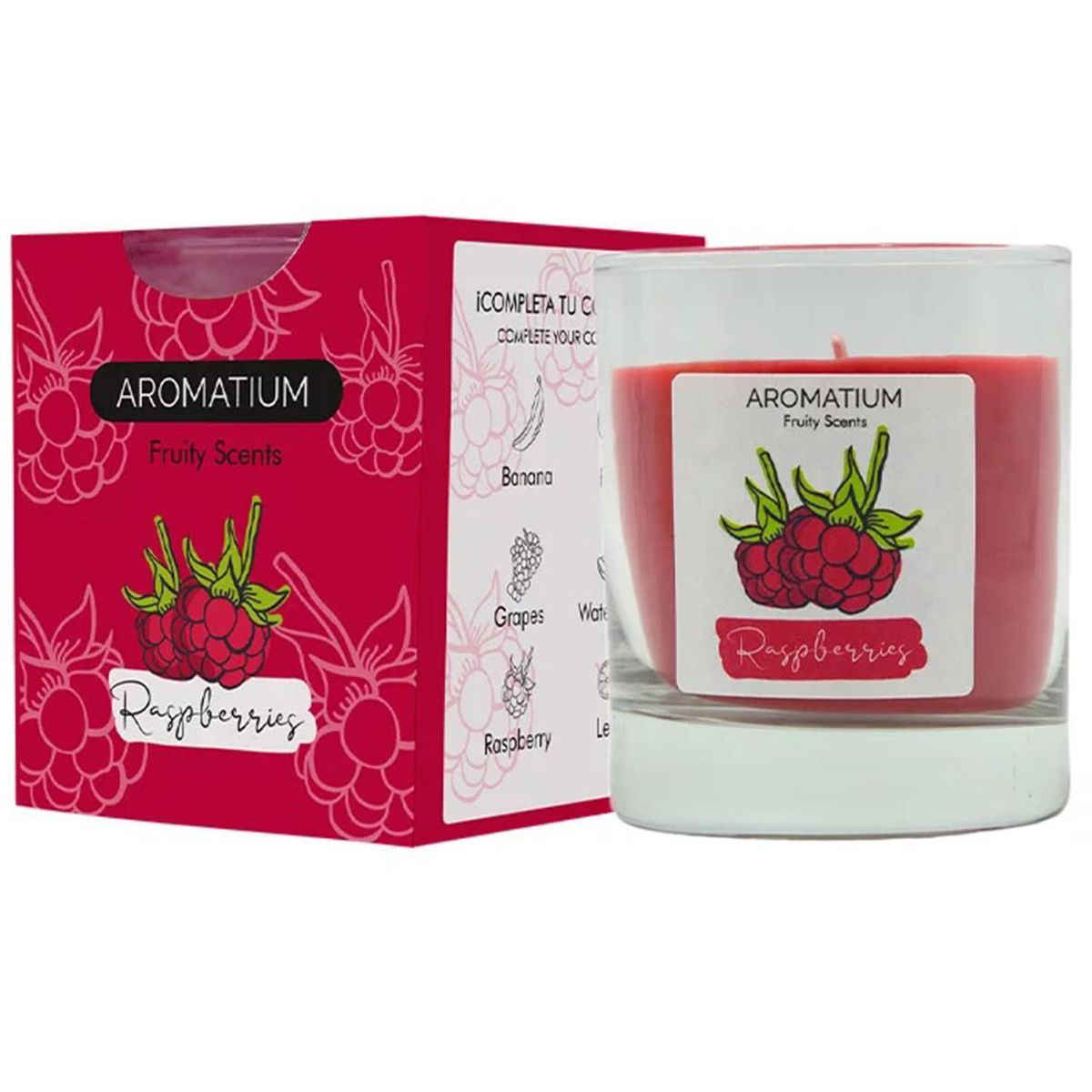 GENERICO - Vela vidrio Fruity Scents, frambuesas 9x8cm