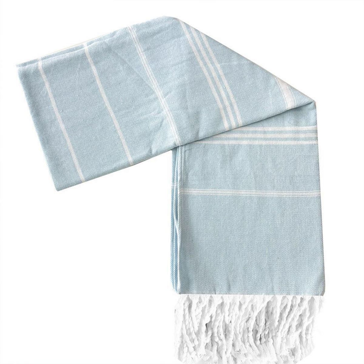 SELIN - Toalla Turca Adalet 240 gr Algodón 100x180 cm Celeste