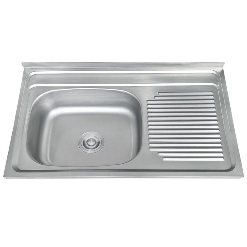 FANALOZA - Lavaplatos Sobreponer Derecho 1 Cubeta(s) 80x14.5x14 cm Acero inoxidable