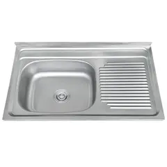 FANALOZA - Lavaplatos Sobreponer Derecho 1 Cubeta(s) 80x14.5x14 cm Acero inoxidable