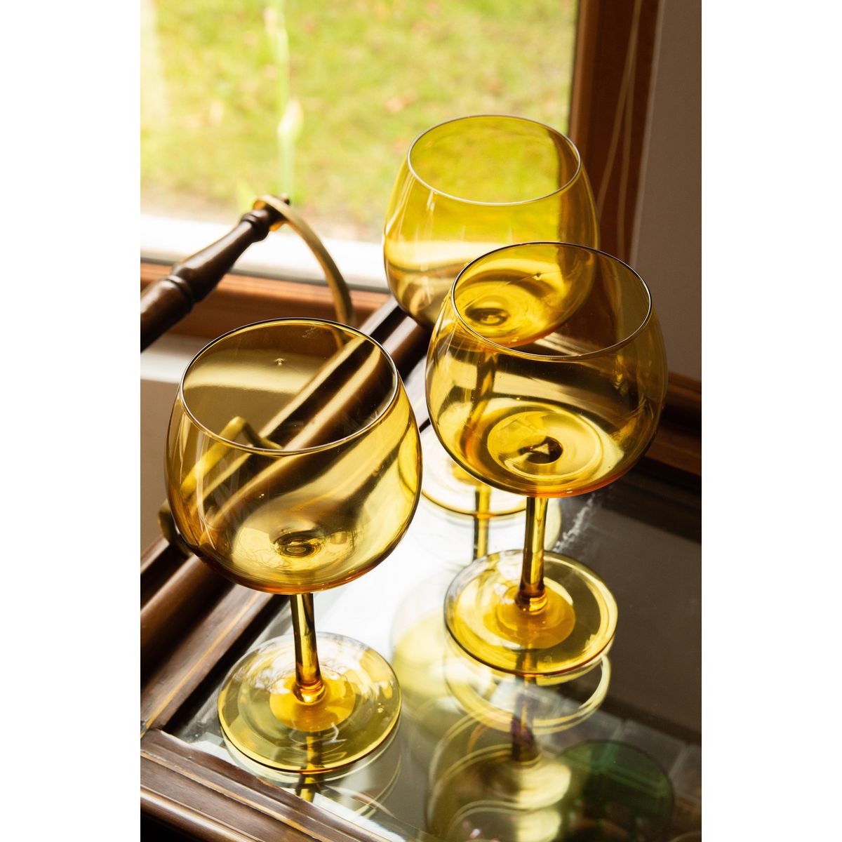 DECO EXPRESS - Copa de agua 600 ml Valeria ambar