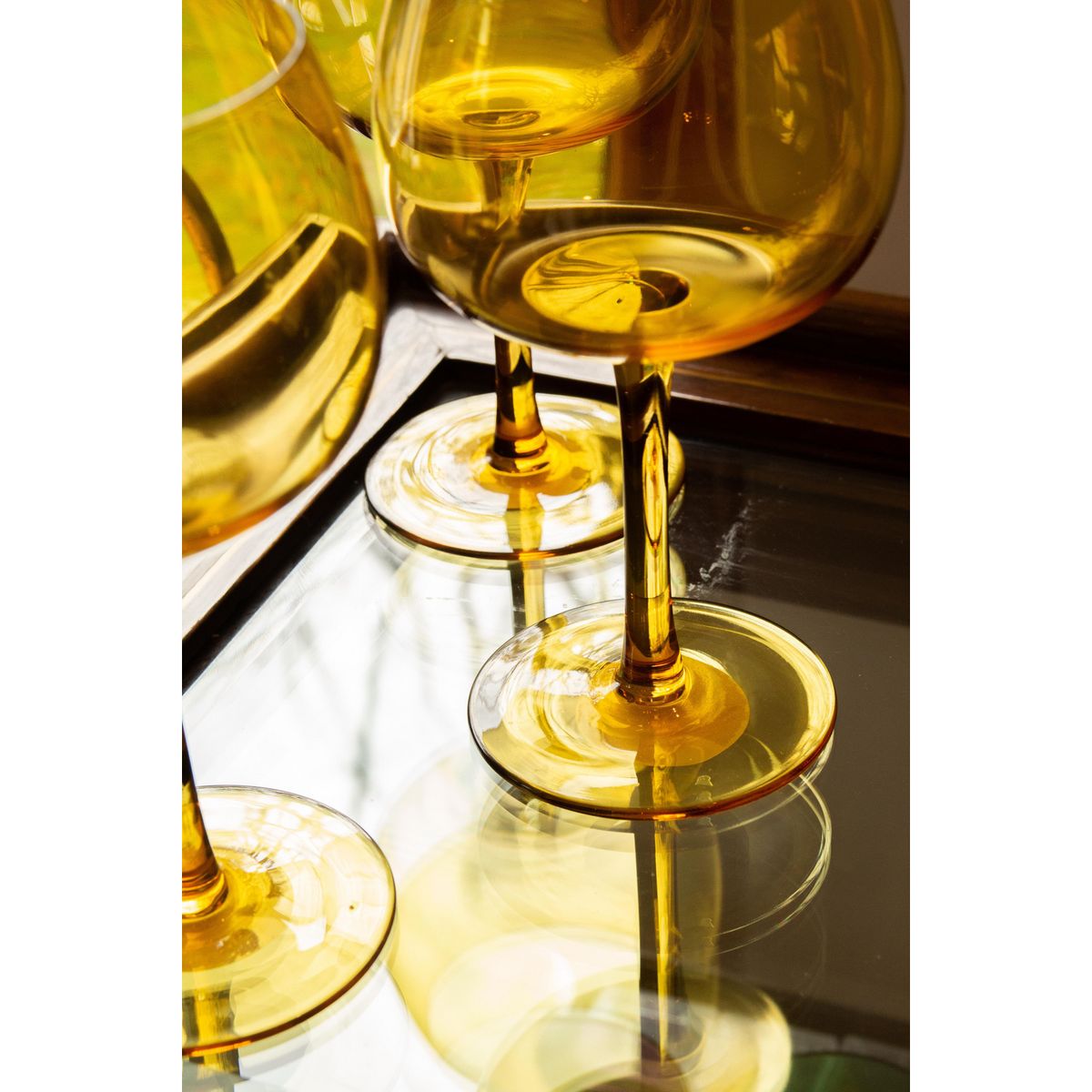 DECO EXPRESS - Copa de agua 600 ml Valeria ambar