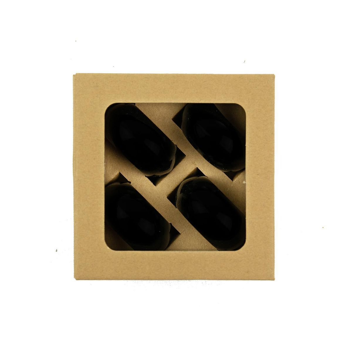 DECO EXPRESS - Set 4 argollas Redonda 11x11 cm Argollas Negro