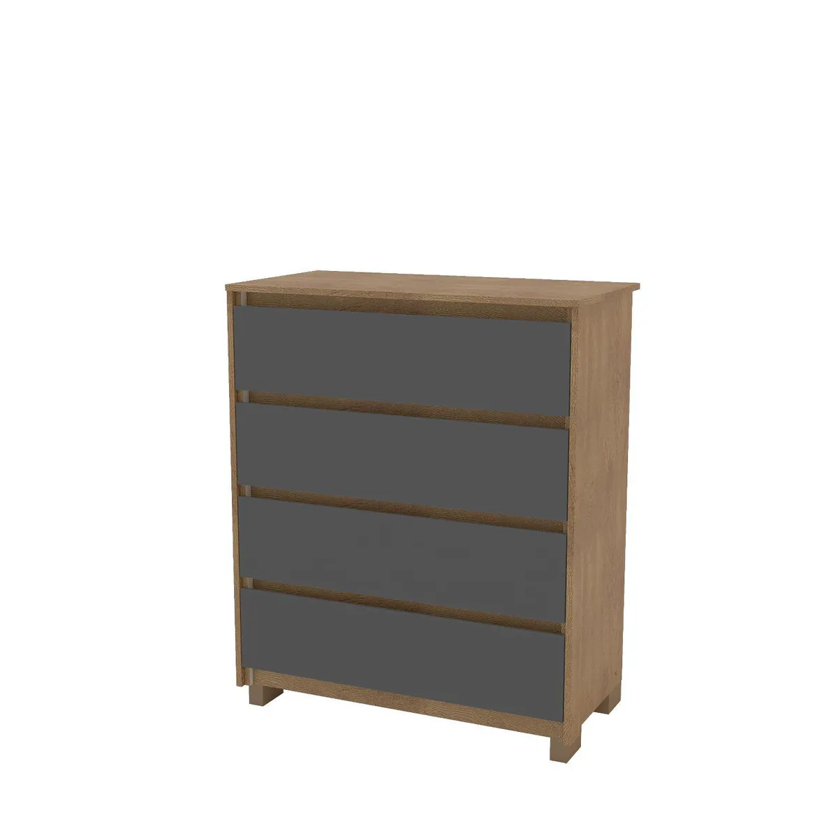 VEKKAHOME - Cómoda 4 Cajón(es) Coimbra 87x104.7x44.3 cm Grafito