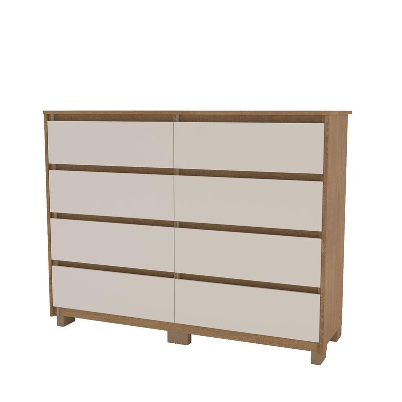 VEKKAHOME - Cómoda 8 Cajón(es) Coimbra 135x104.7x44.5 cm Café