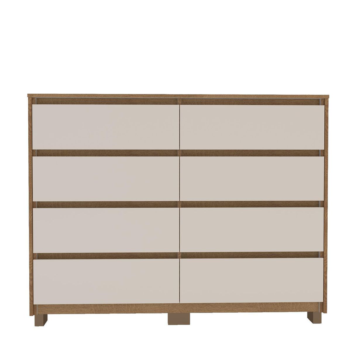 VEKKAHOME - Cómoda 8 Cajón(es) Coimbra 135x104.7x44.5 cm Café