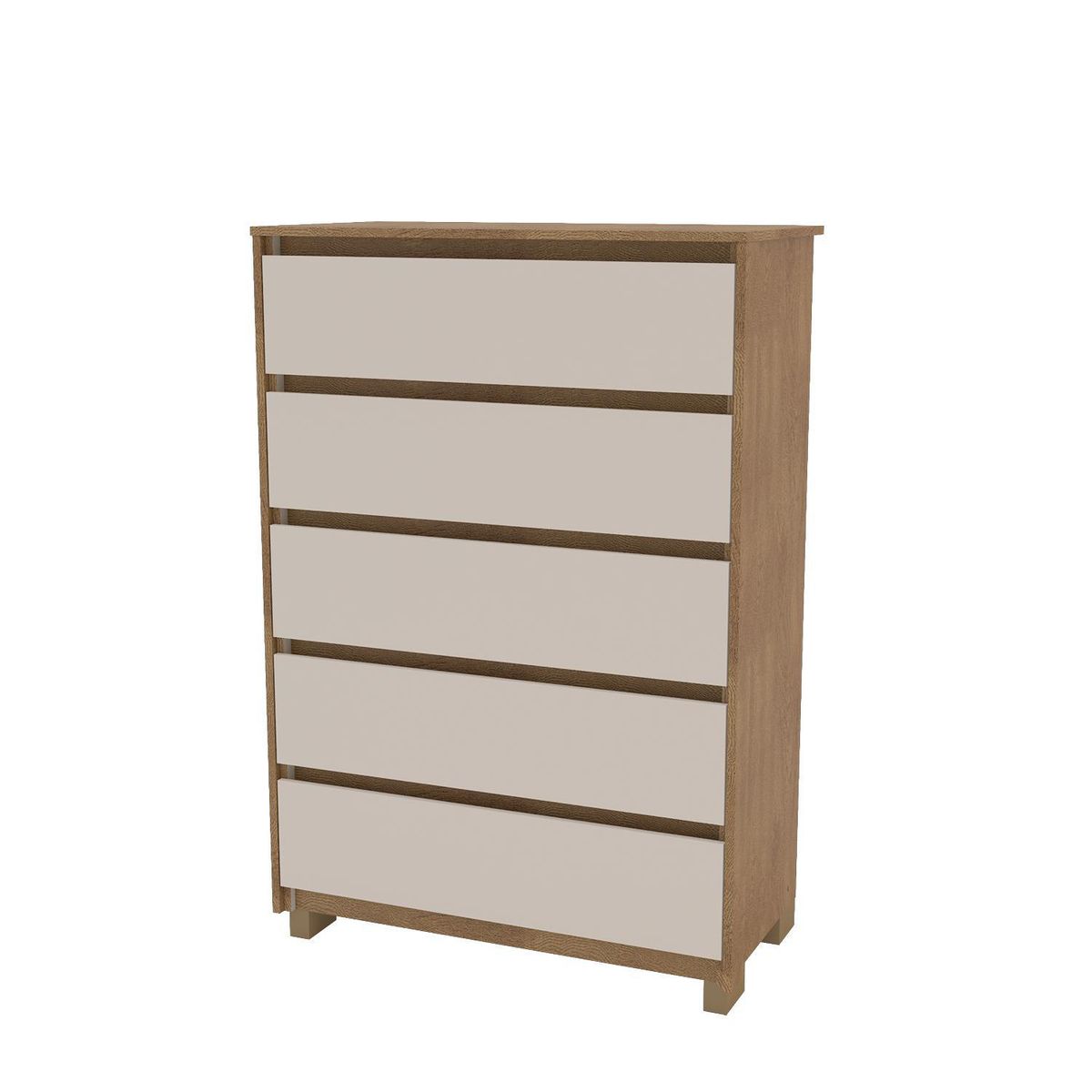 VEKKAHOME - Cómoda 5 Cajón(es) Coimbra 87x127.9x44.3 cm Café