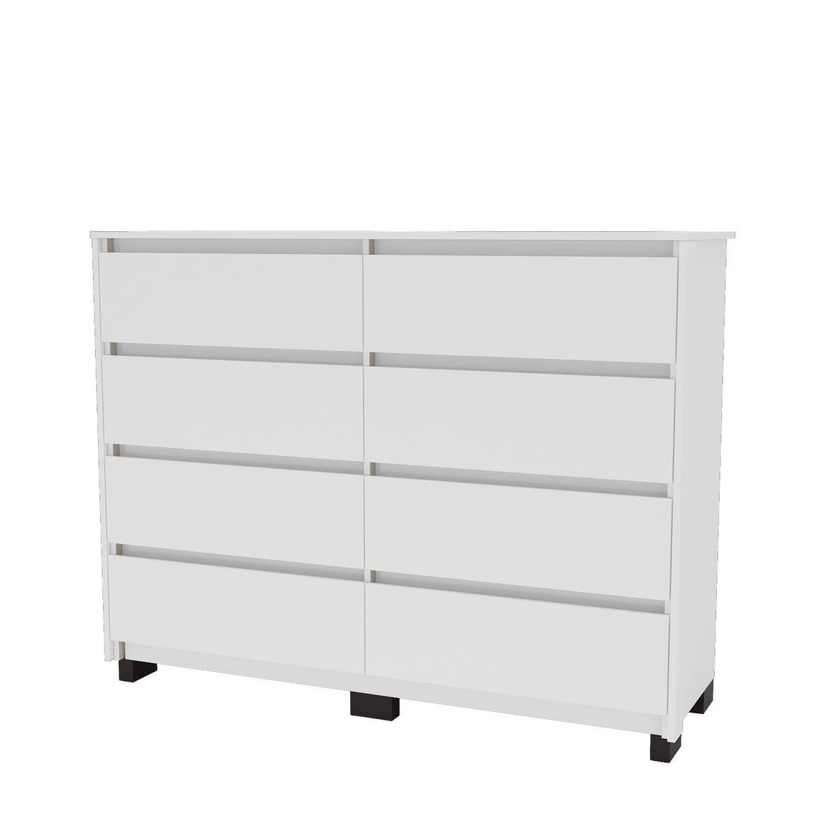 VEKKAHOME - Cómoda 8 Cajón(es) Coimbra 135x104.7x44.5 cm Blanco