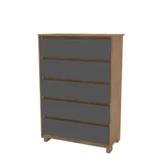 VEKKAHOME - Cómoda 5 Cajón(es) Coimbra 87x127.9x44.3 cm Grafito