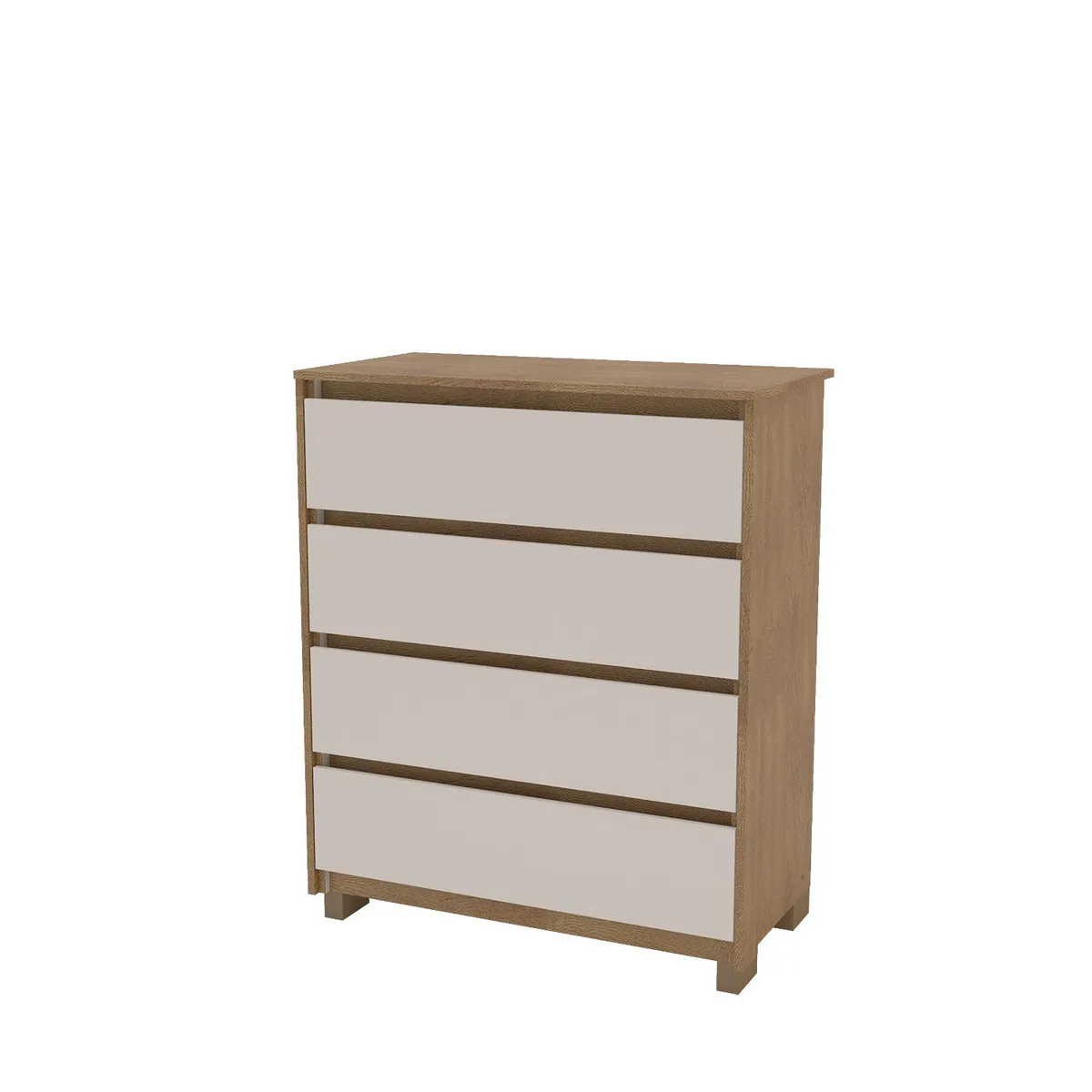 VEKKAHOME - Cómoda 4 Cajón(es) Coimbra 87x104.7x44.3 cm Café