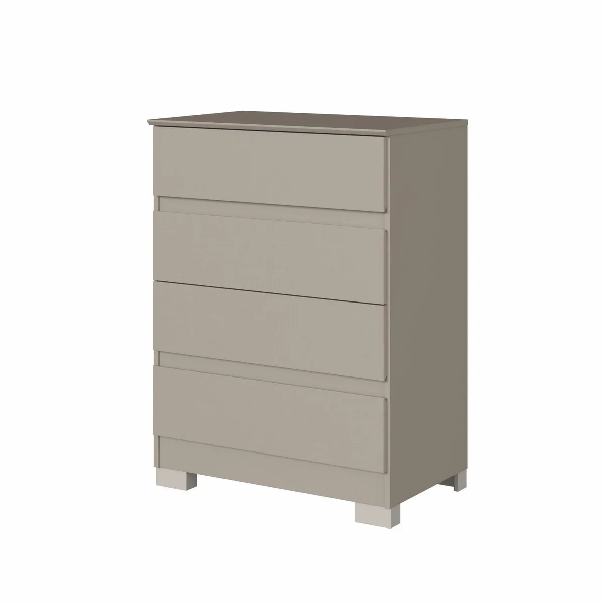 VEKKAHOME - Cómoda 4 Cajón(es) Maia 71.5x97x45.3 cm Gris