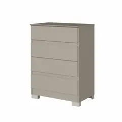 VEKKAHOME - Cómoda 4 Cajón(es) Maia 71.5x97x45.3 cm Gris