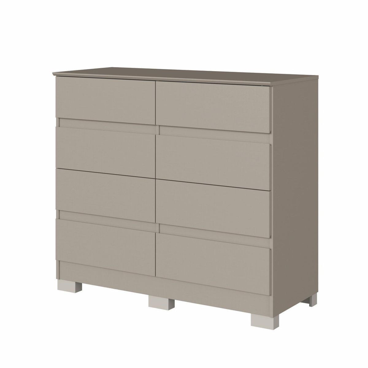 VEKKAHOME - Cómoda 8 Cajón(es) Lara 108x97x45.3 cm Gris