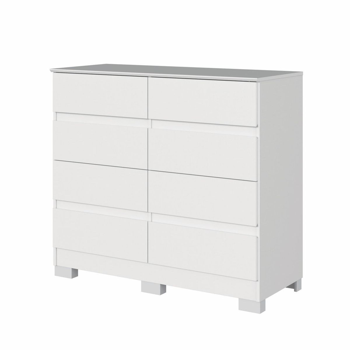 VEKKAHOME - Cómoda 8 Cajón(es) Lara 108x97x45.3 cm Blanco