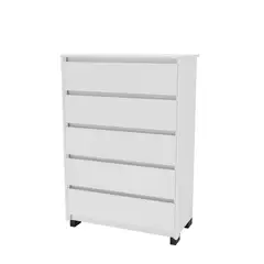 VEKKAHOME - Cómoda 5 Cajón(es) Coimbra 87x127.9x44.3 cm Blanco
