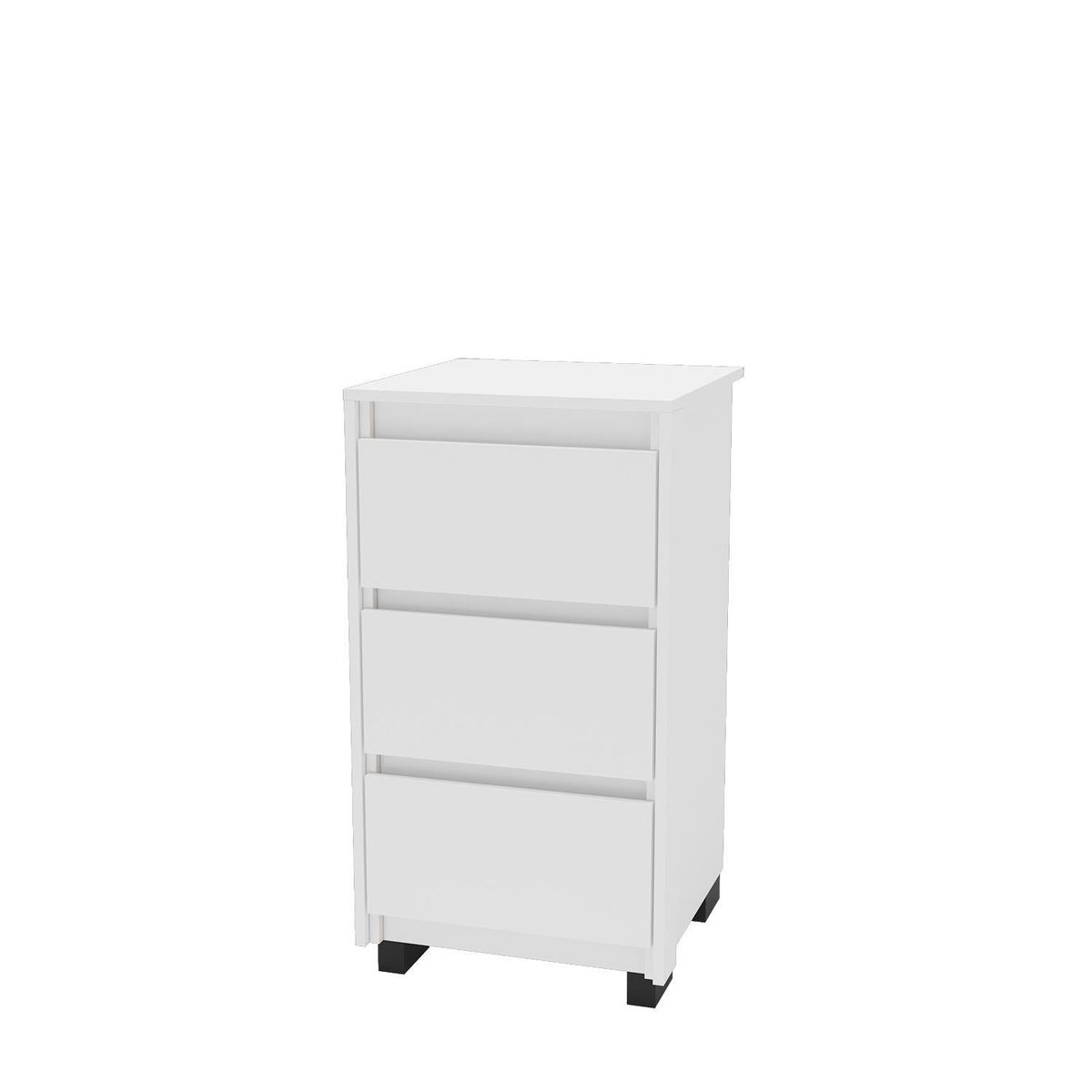 VEKKAHOME - Cómoda 3 Cajón(es) Coimbra 44.5x83.5x44.5 cm Blanco