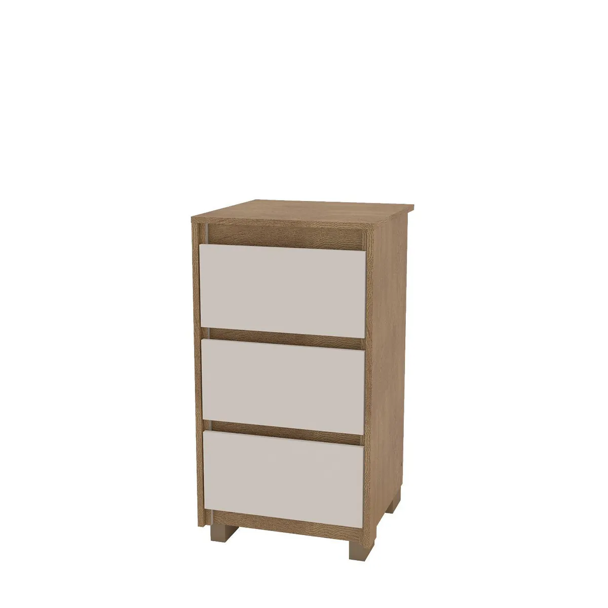VEKKAHOME - Cómoda 3 Cajón(es) Coimbra 44.5x83.5x44.5 cm Café